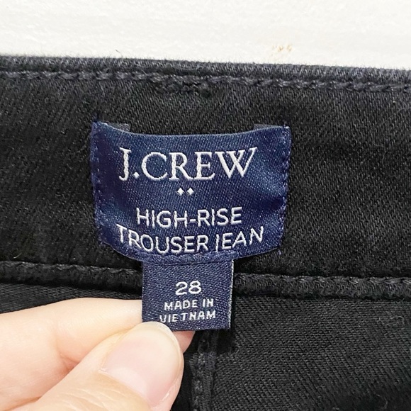 J CREW Black Wide-Leg Denim Trouser High-Rise Size 28 - Picture 10 of 13